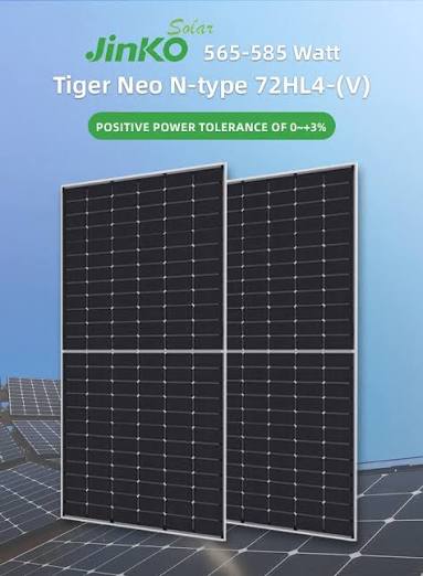 لوح شمسي Jinko Tiger Neo 580W — صورة 2